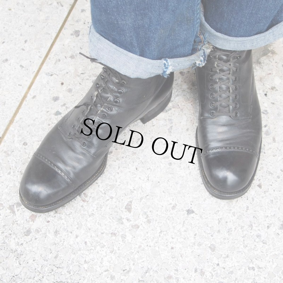 画像3: 1900's US.NAVY カンガルーレザードレスシューズ 27cm〜27.5cm (3)