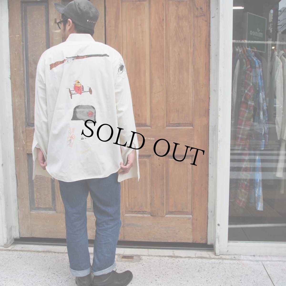 画像4: 50's〜60's ARROW CANADA製 ハンドペイント マチ付き シャツ (4)