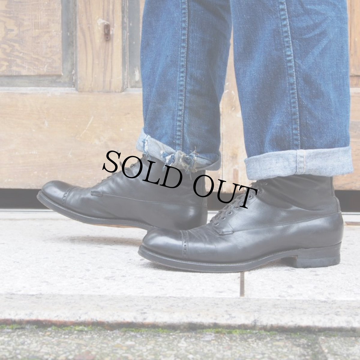 画像5: 1900's US.NAVY カンガルーレザードレスシューズ 27cm〜27.5cm (5)