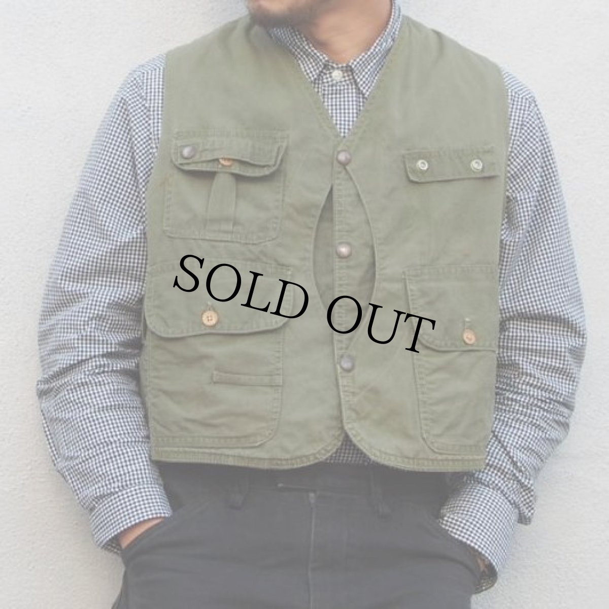 画像4: 40's J.C.Higgins ハーフムーンポケットフィッシングベスト (4)