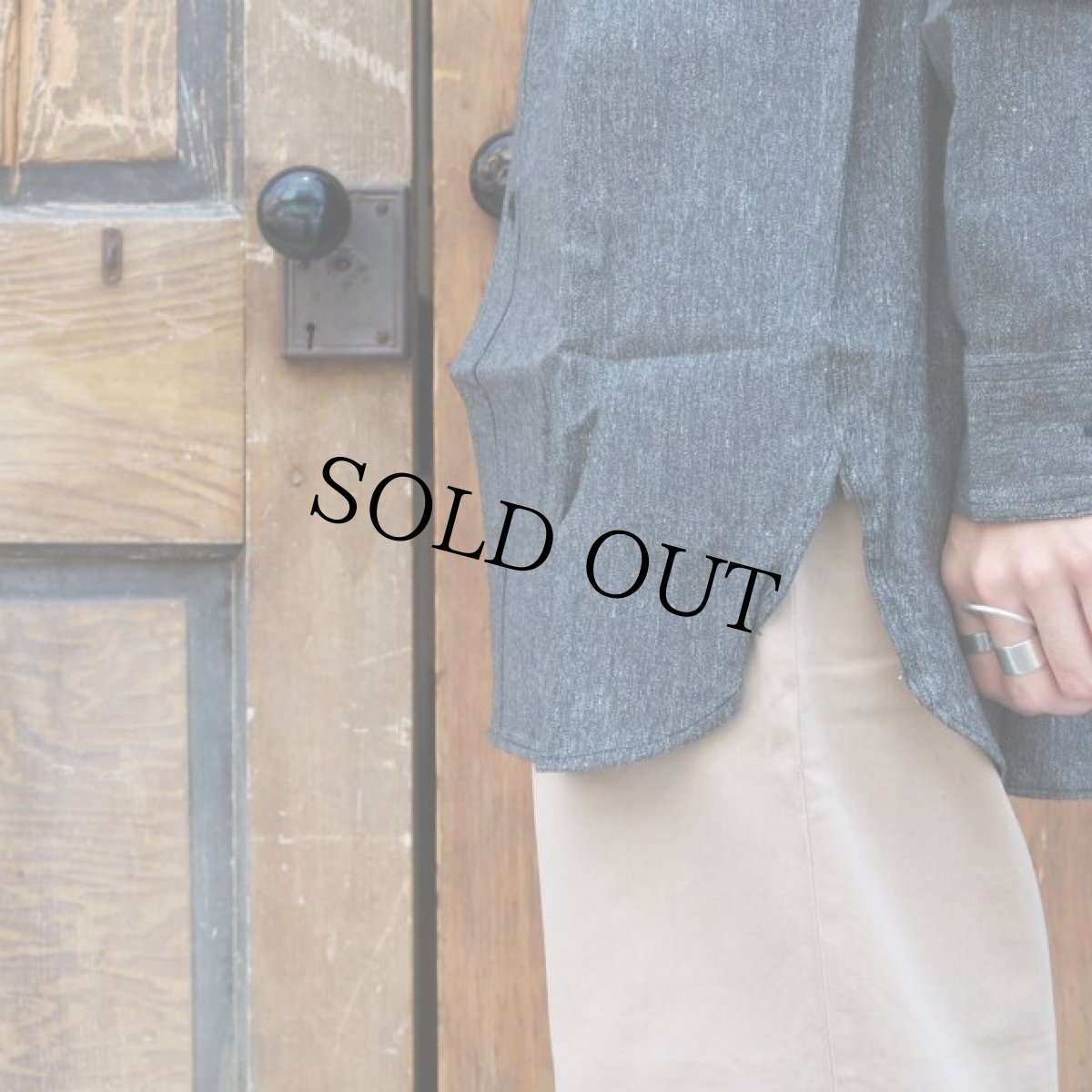 画像4: 50's MONTGOMERY WARD Homesteader DEADSTOCK フラッシャー付き ブラックシャンブレーワークシャツ マチ付き (4)