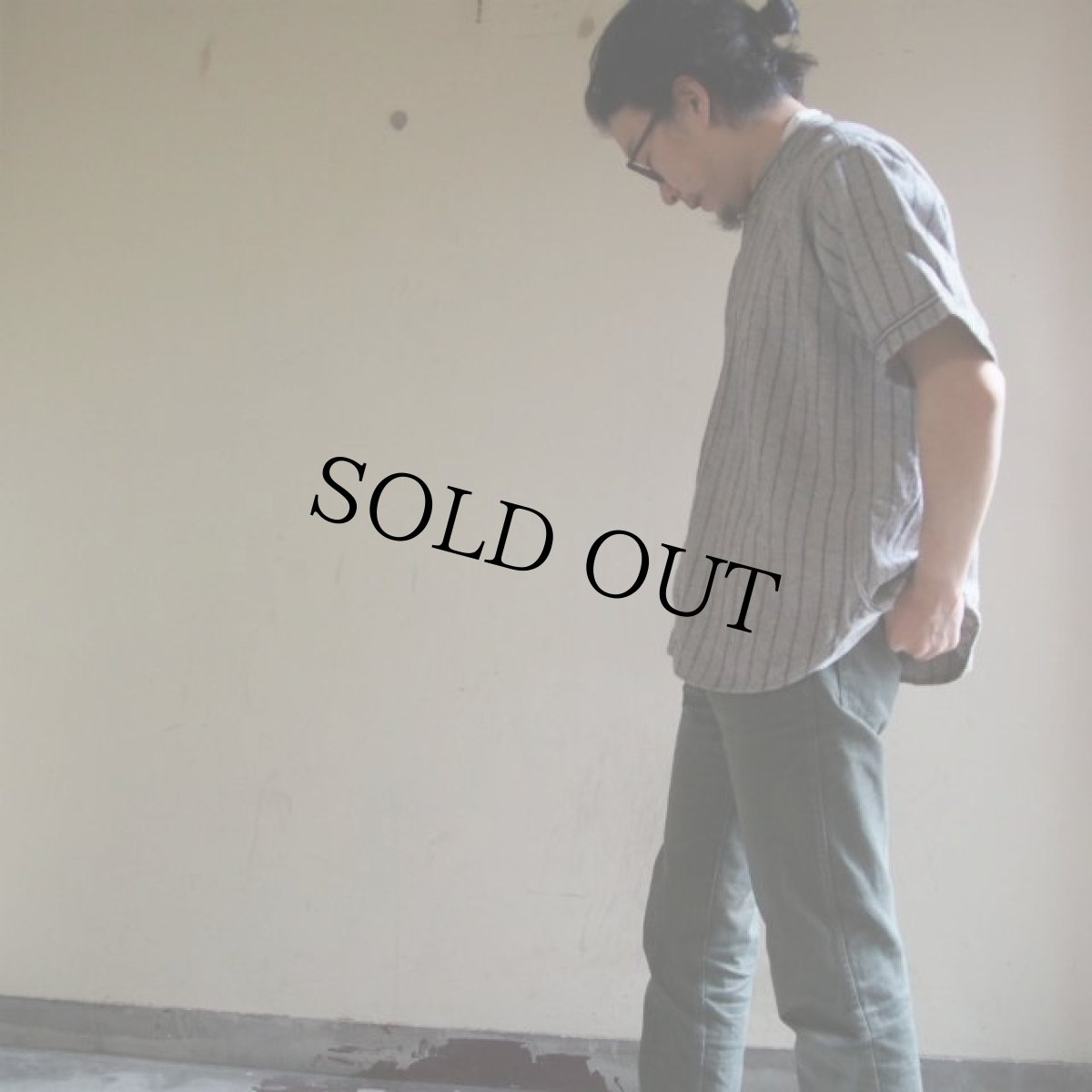 画像5: 30's〜40's ストライプ柄 マチ付きウールベースボールシャツ&パンツ SETUP (5)