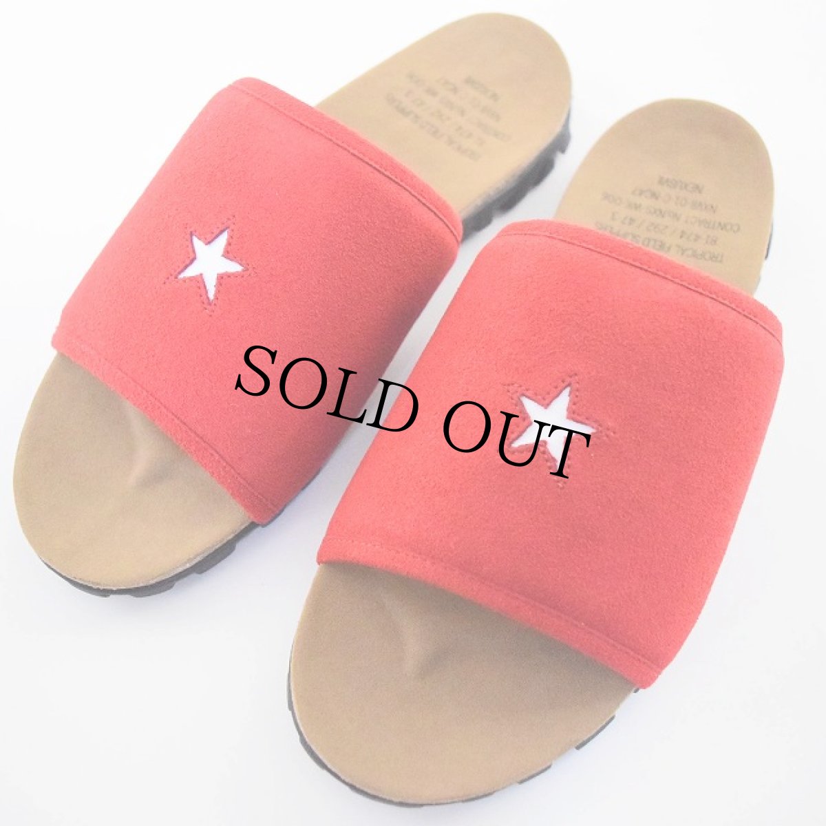 画像1: NEXUSVII "TROPICAL FIELD SLIPPERS / STAR" RED (1)