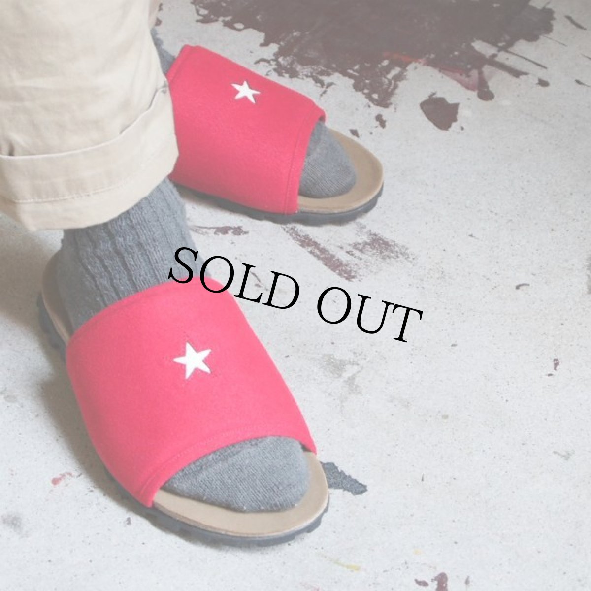 画像2: NEXUSVII "TROPICAL FIELD SLIPPERS / STAR" RED (2)