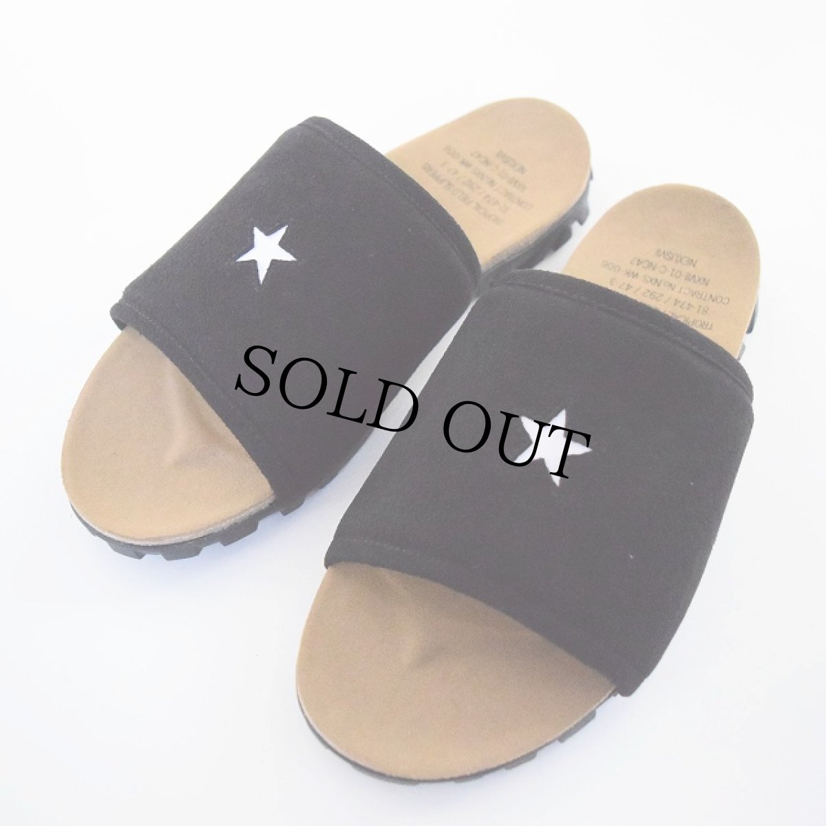 画像1: NEXUSVII "TROPICAL FIELD SLIPPERS / STAR" BLACK (1)