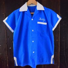 画像2: 60's "PIN PICKERS OKINAWA" スーベニアボーリングシャツ (2)