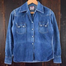 画像1: 50's LEVI'S DENIM FAMILY デニムウエスタンシャツ 耳付き (1)