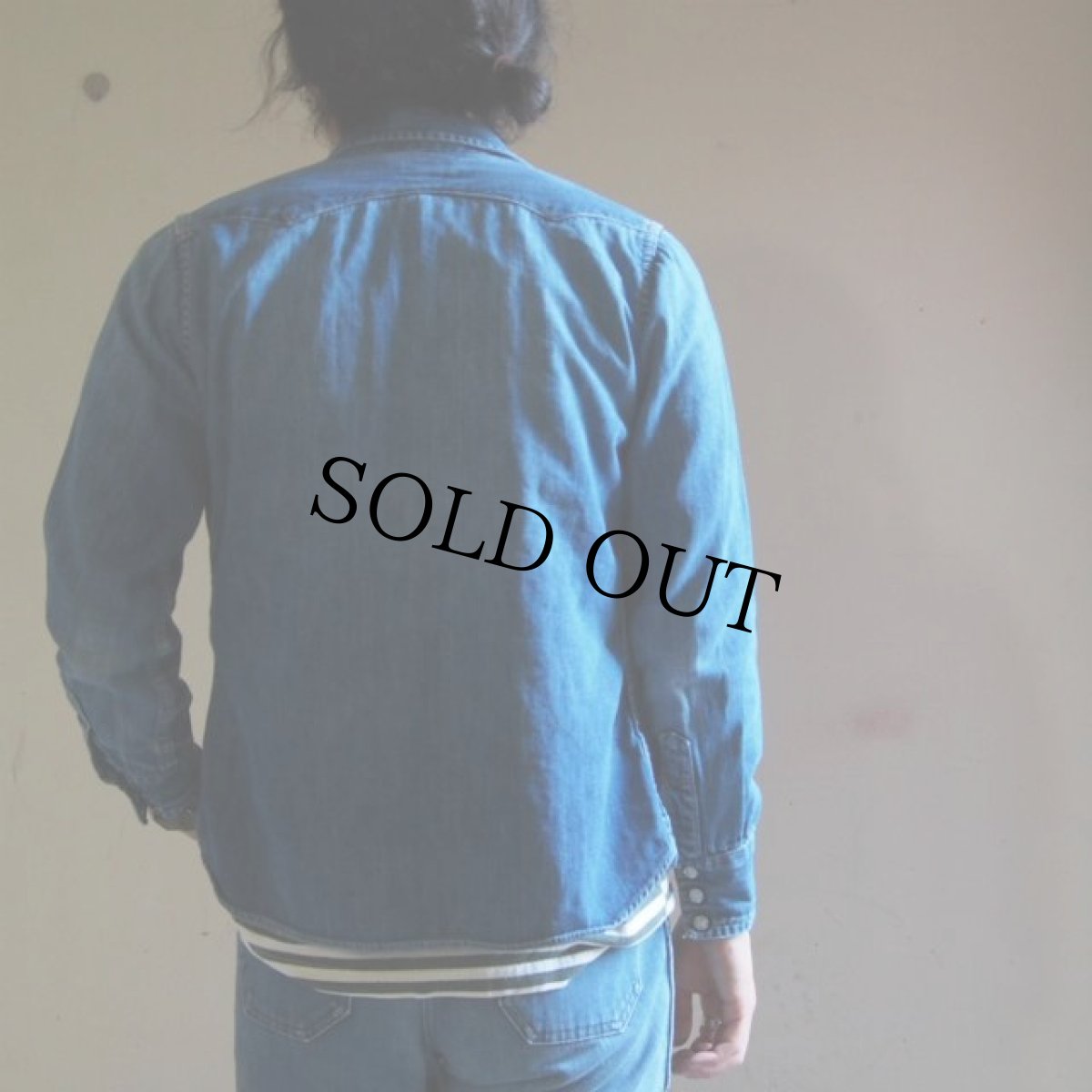 画像4: 50's LEVI'S DENIM FAMILY デニムウエスタンシャツ 耳付き (4)