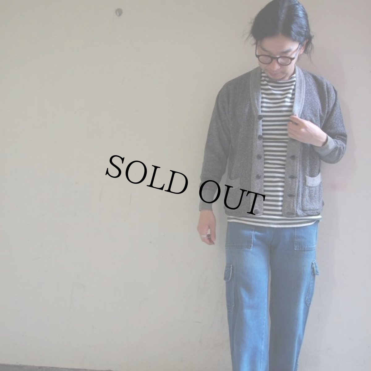 画像3: 40's〜50's パチポケゴマ塩スウェットカーディガン (3)