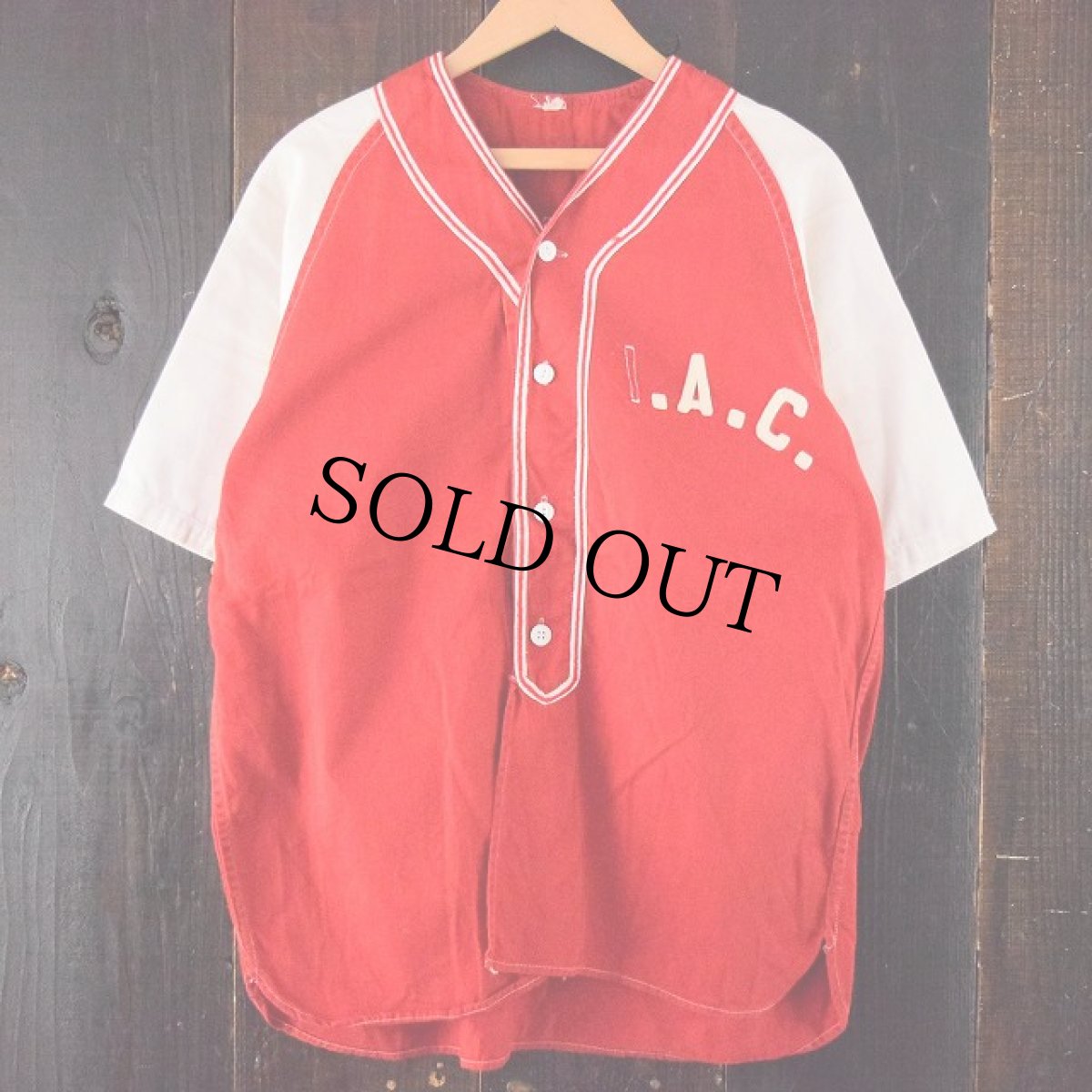 画像2: 〜50's "ITALIAN CLUB" コットンベースボールシャツ (2)