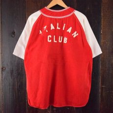 画像1: 〜50's "ITALIAN CLUB" コットンベースボールシャツ (1)