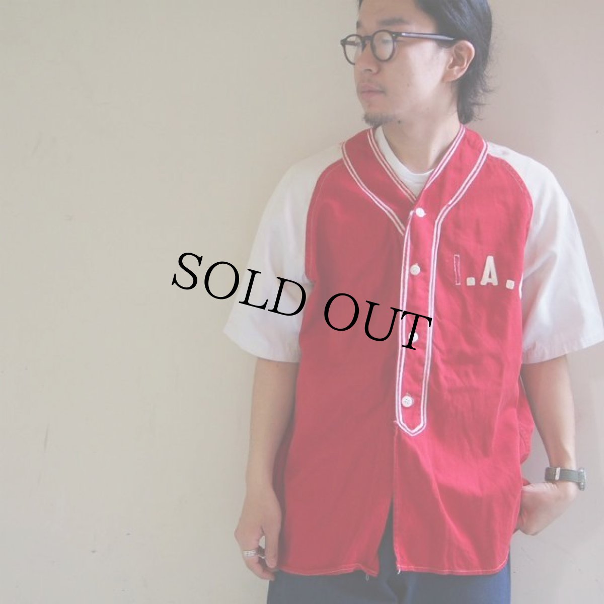 画像3: 〜50's "ITALIAN CLUB" コットンベースボールシャツ (3)