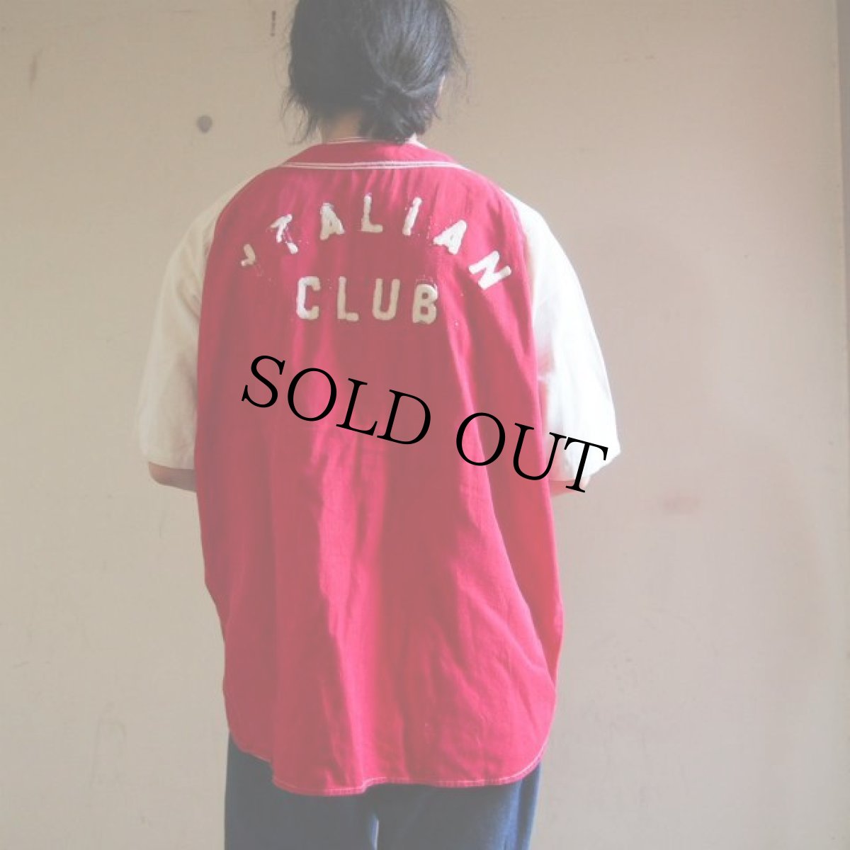 画像5: 〜50's "ITALIAN CLUB" コットンベースボールシャツ (5)