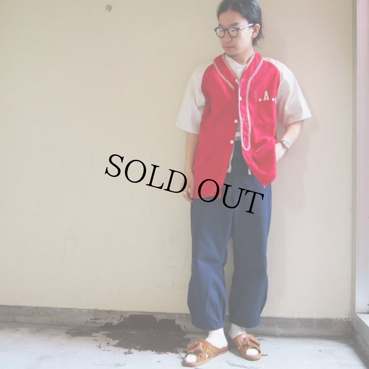 画像4: 〜50's "ITALIAN CLUB" コットンベースボールシャツ (4)