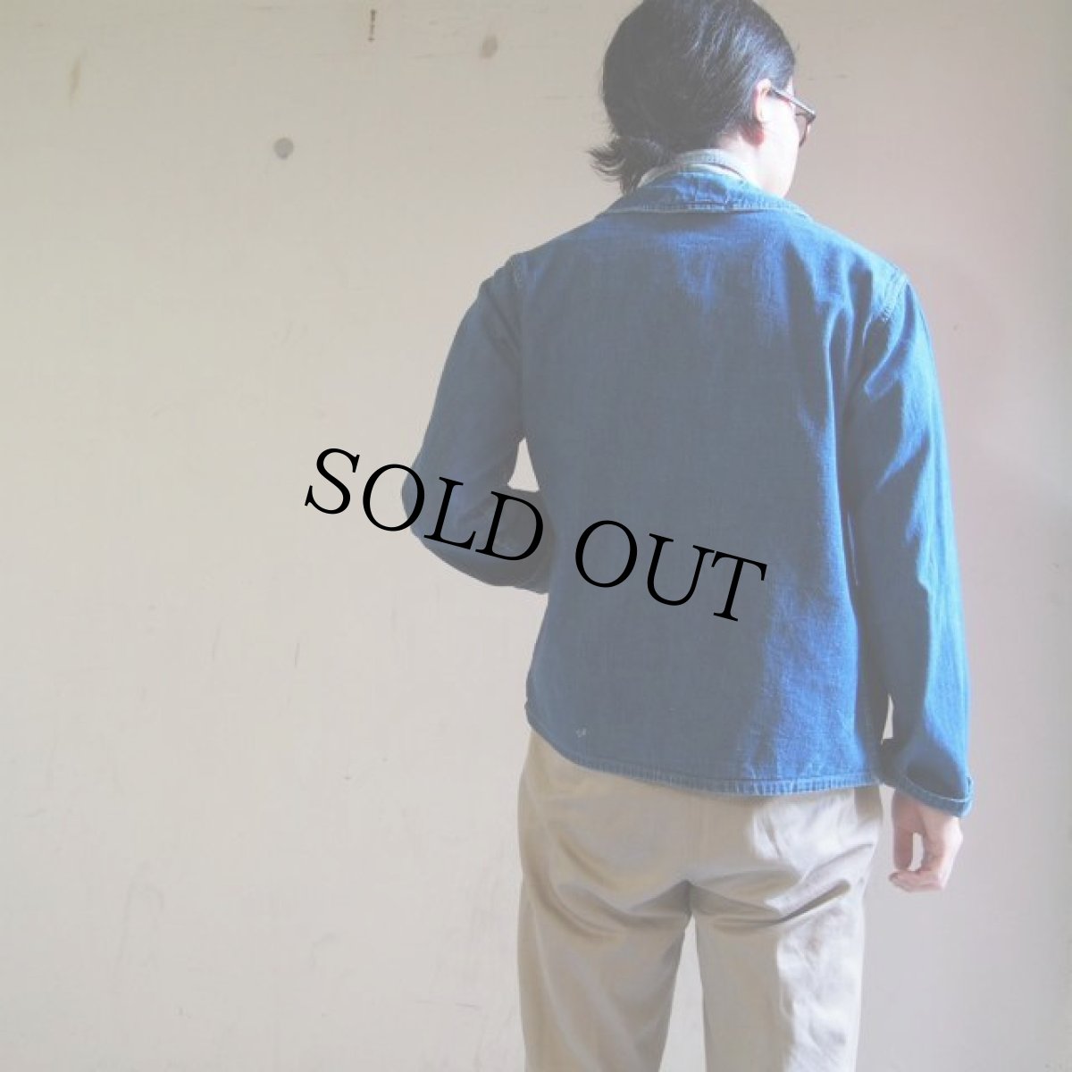 画像5: 40's USN ヘチマショールデニムカバーオール 13スターボタン (5)