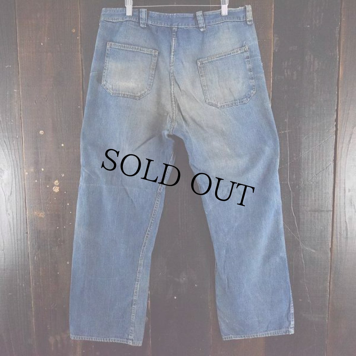 画像2: 40's 5ポケットワークデニムパンツ (2)