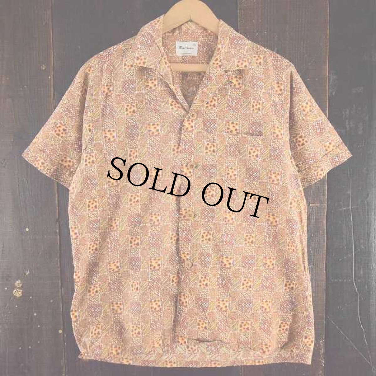 画像2: 60's 総柄開襟コットンシャツ (2)