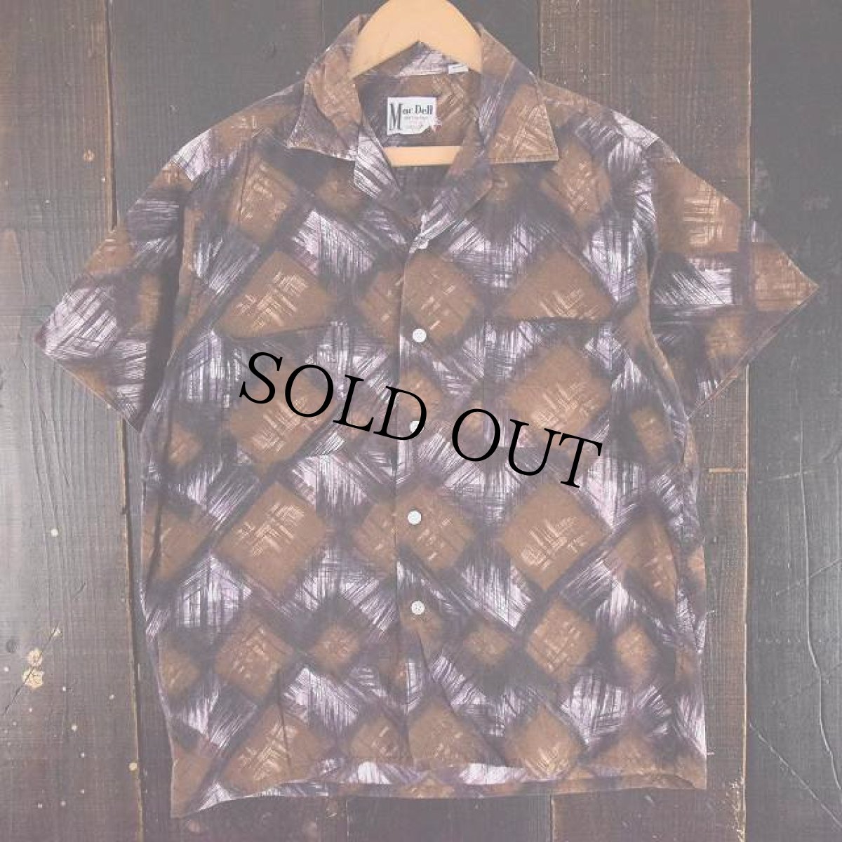 画像2: 60's Mac Dell コットン総柄開襟シャツ (2)