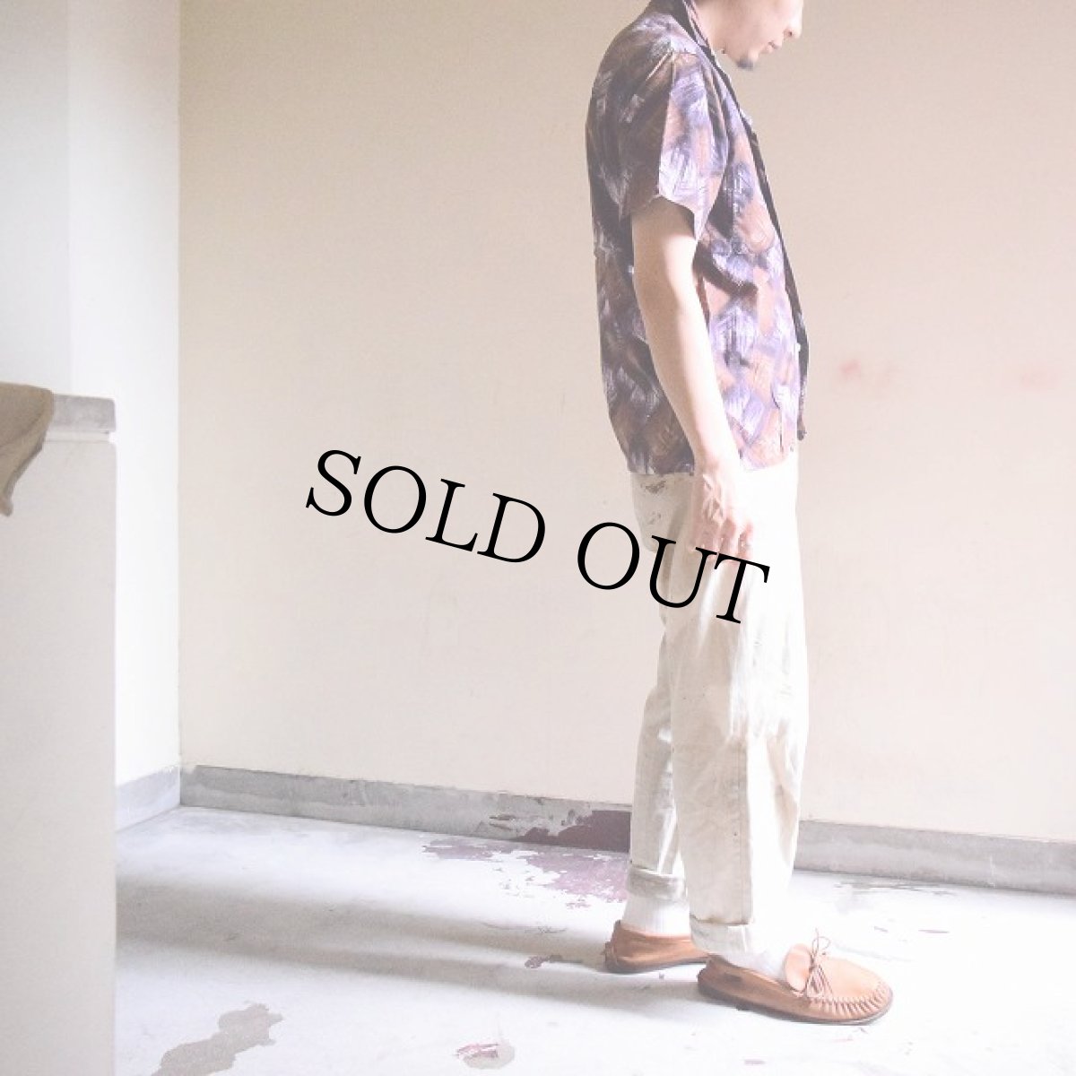 画像4: 60's Mac Dell コットン総柄開襟シャツ (4)