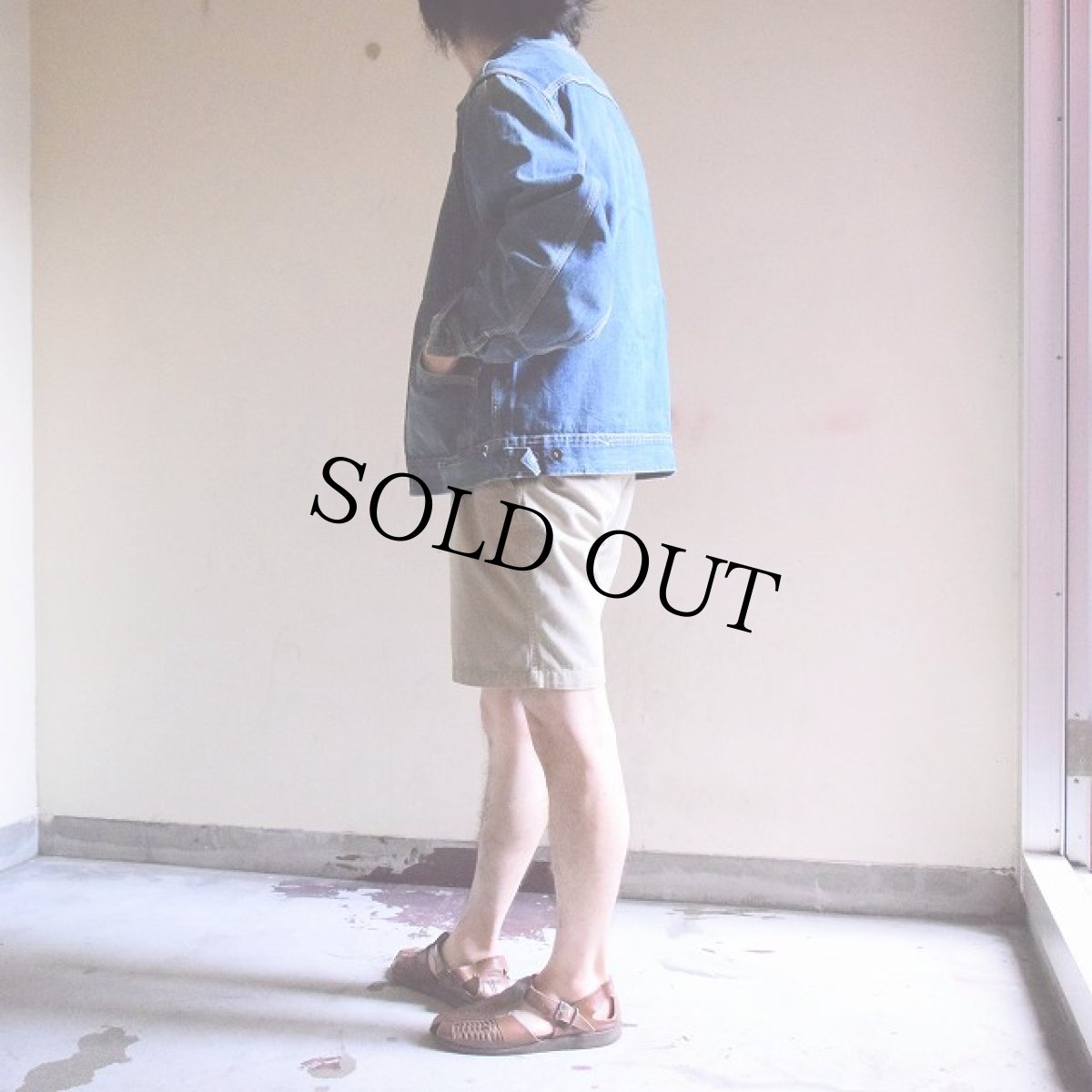 画像4: 70's Lee 91-B デニムジャケット ガンジャペイント入り (4)