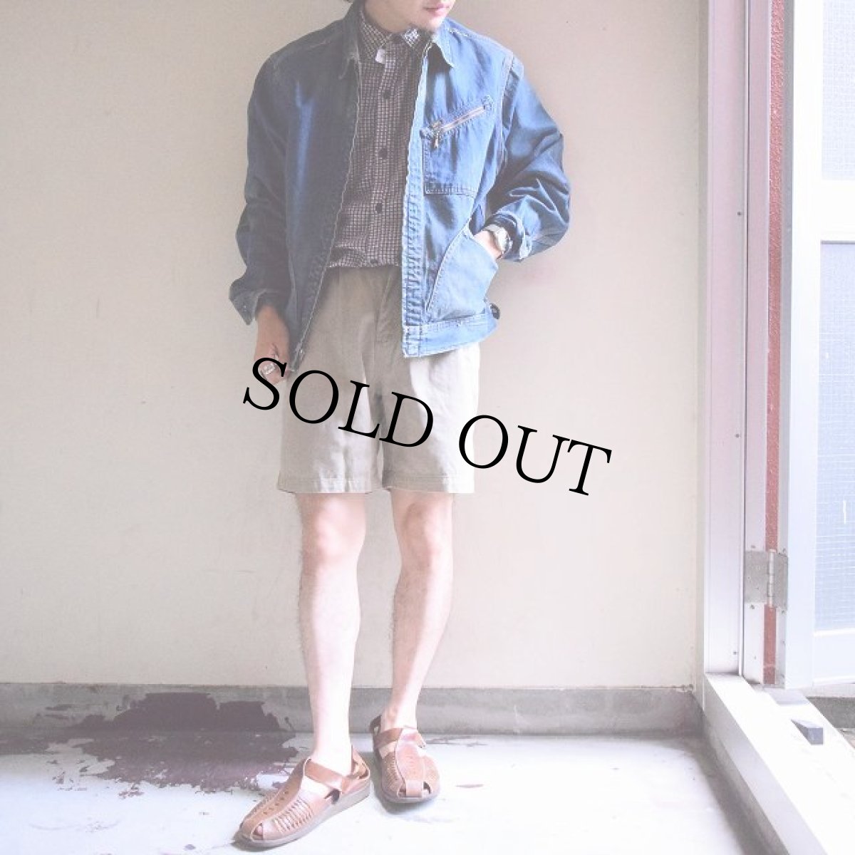 画像3: 70's Lee 91-B デニムジャケット ガンジャペイント入り (3)