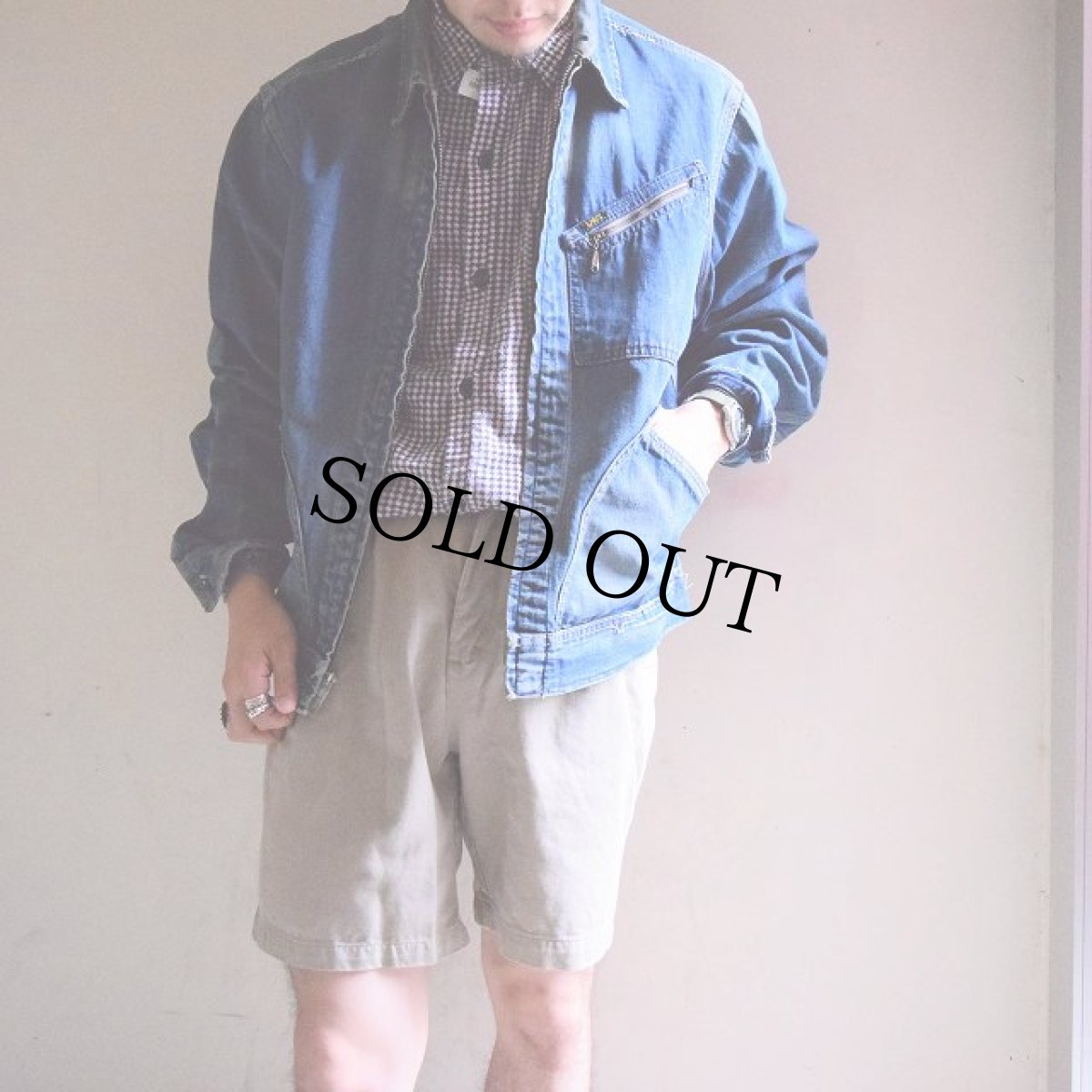 画像2: 70's Lee 91-B デニムジャケット ガンジャペイント入り (2)