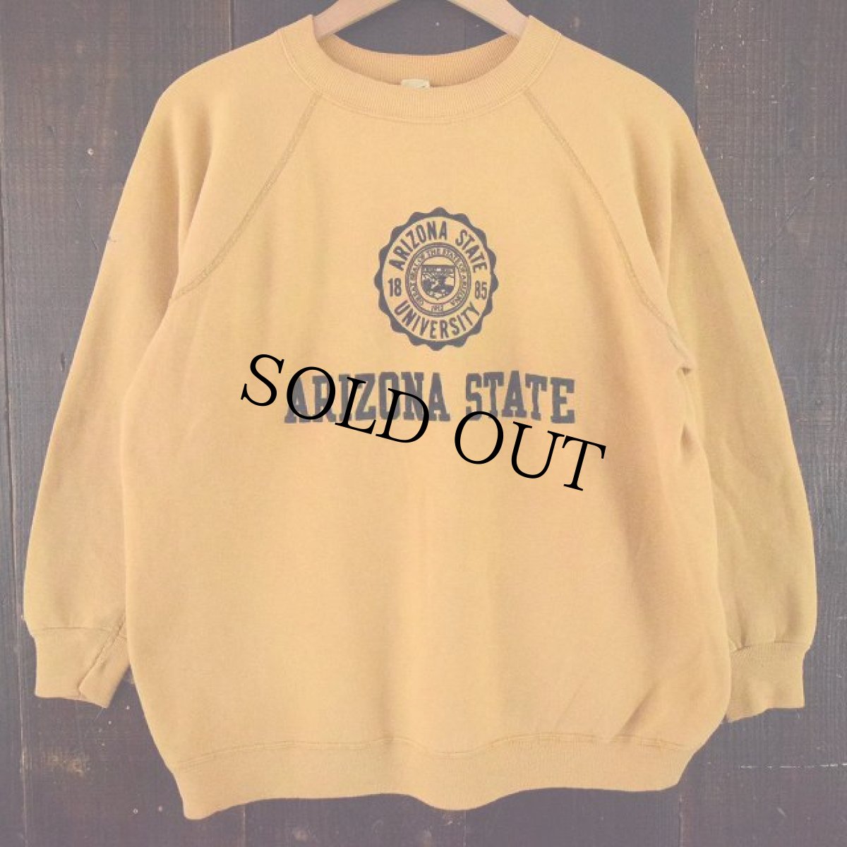 画像2: 70's ARTEX "ARIZONA STATE" フロッキープリントスウェット XL (2)