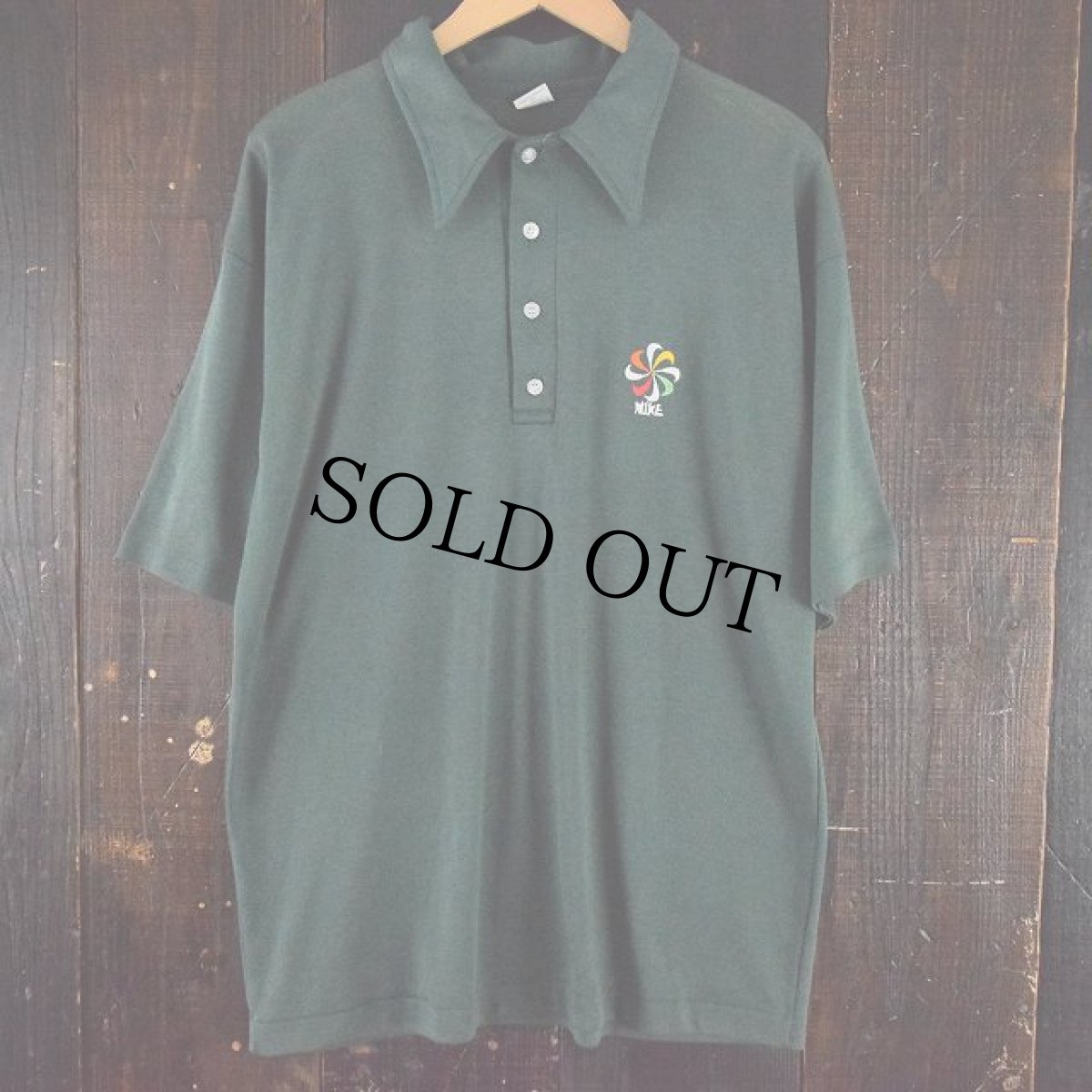 画像2: 70's NIKE 風車刺繍ポロシャツ Champion バータグボディ (2)