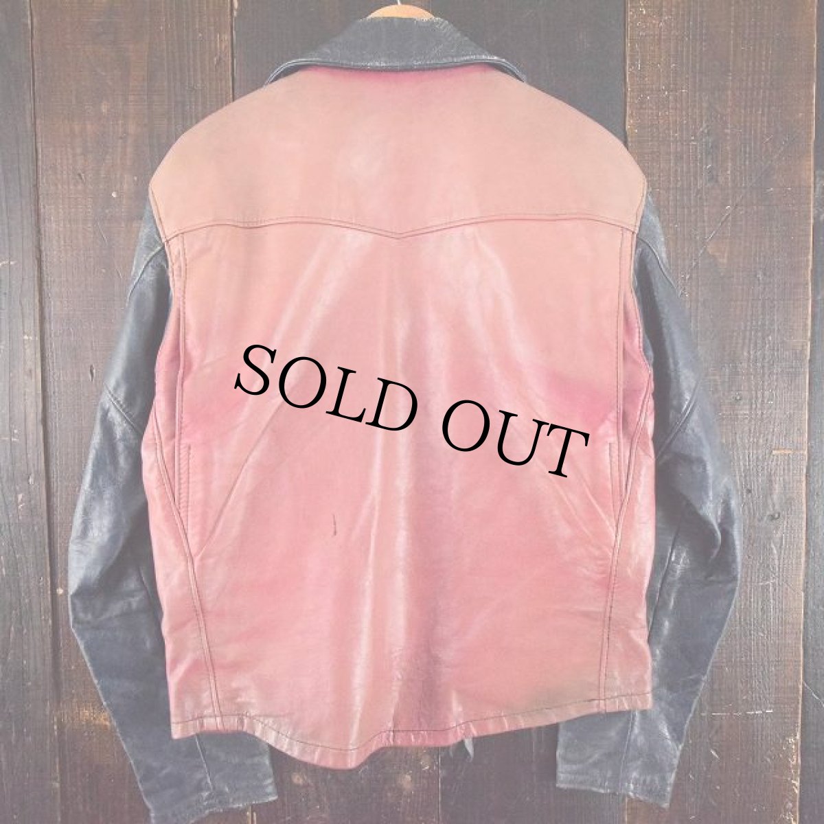 画像3: 70's〜80's Langlitz Leathers Cascade カスタムオーダー 2トーン 紺×赤 (3)