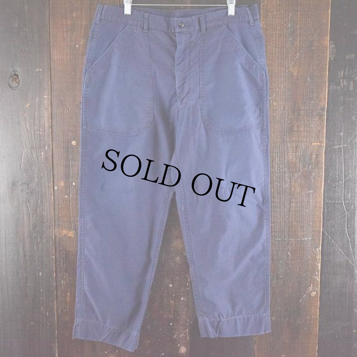 画像2: 70's US.NAVY TROUSERS DARK BLUE ユーティリティーベイカーパンツ "KASTER,R.A." 刺繍入り (2)