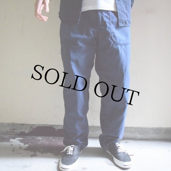 70's US.NAVY TROUSERS DARK BLUE ユーティリティーベイカーパンツ