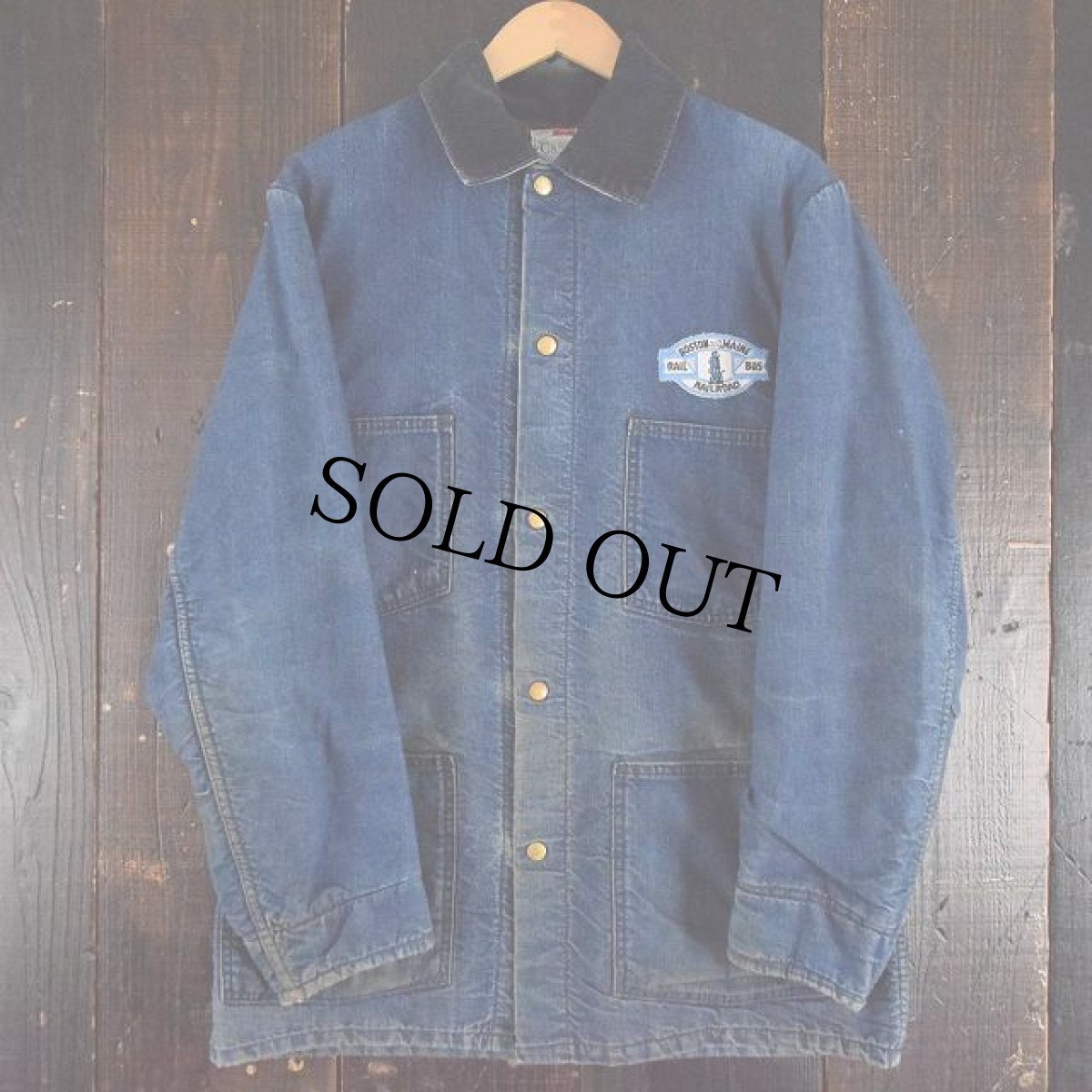 画像2: 60's CARTER'S "BOSTON and MAINE RAIL BUS RAILROAD"パッチ&ブランケット付き デニムカバーオール (2)