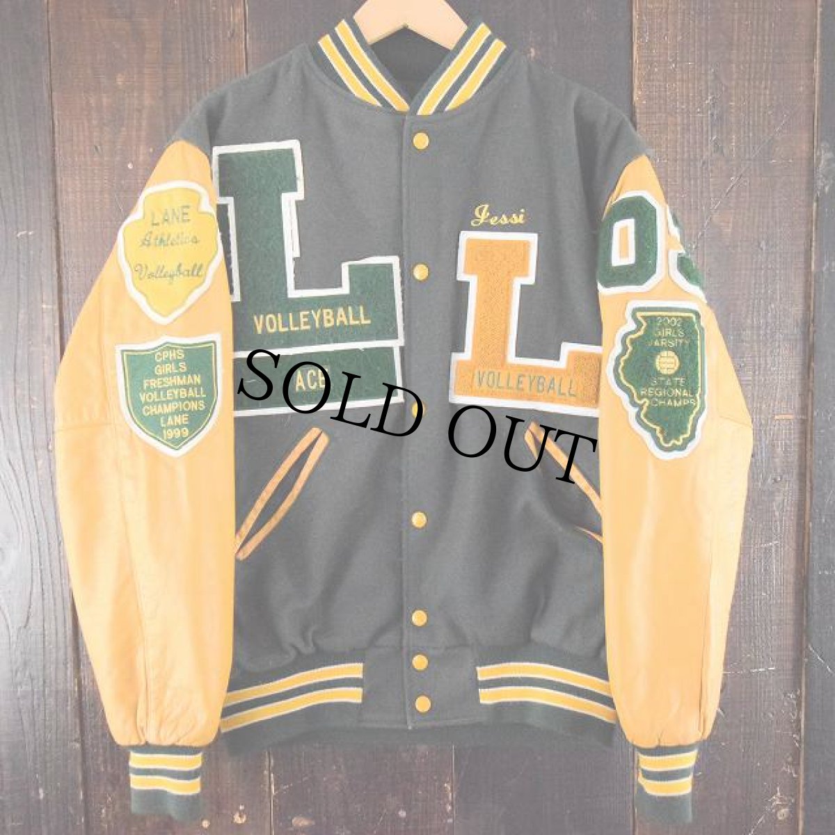 画像3: 〜2000's HOLLOWAY "インディアンレタード"レザー×ウールスタジャン (3)