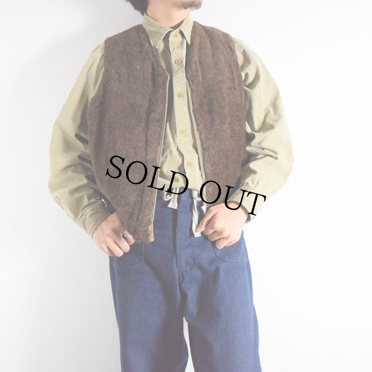 画像6: 40's US.NAVY DEMOTEX-ED製 アルパカデッキベスト (6)