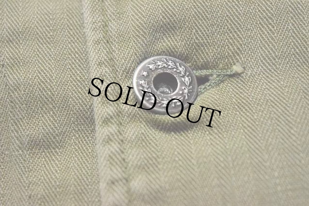 画像2: 40's US.MILITARY 月桂樹ボタン HBT ジャケット (2)