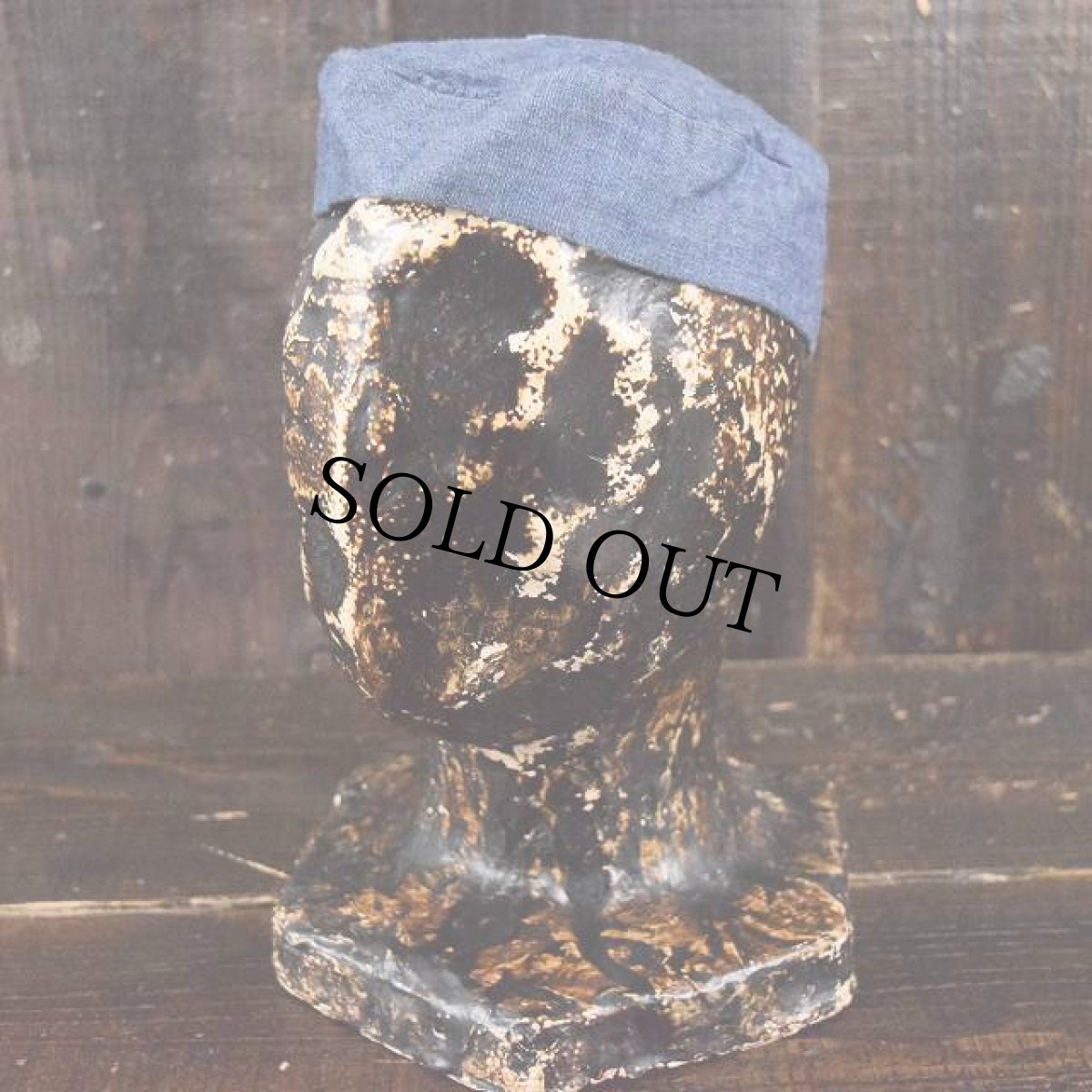 画像5: VINTAGE ステンシル入り囚人コスチュームシャンブレーシャツ&パンツ&ハット 3ピース セットアップ (5)