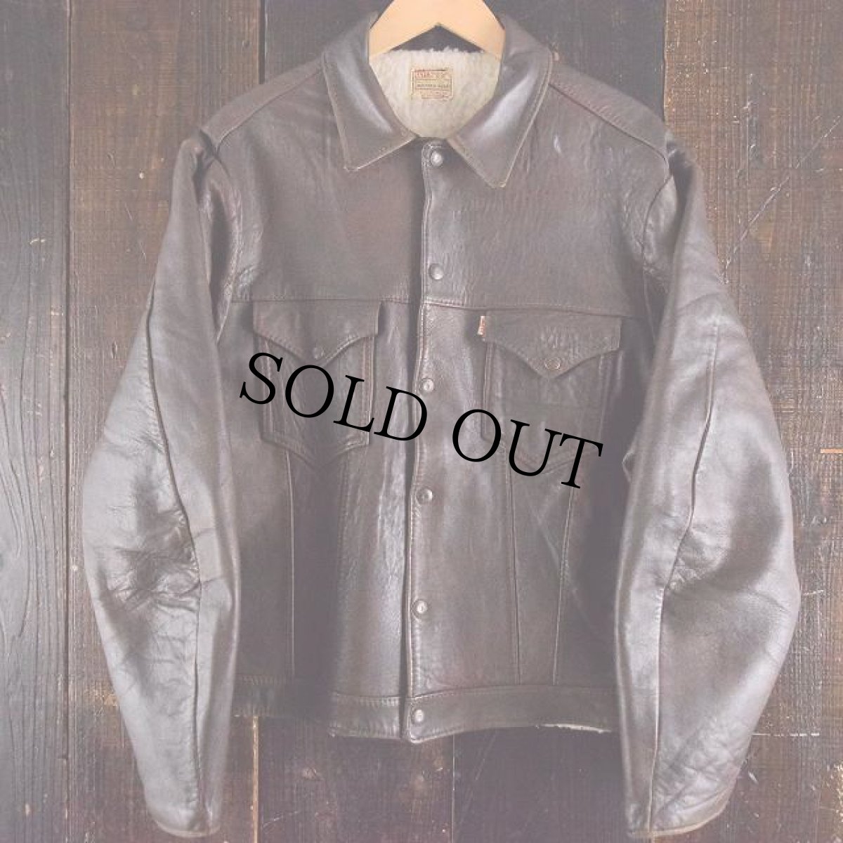 画像3: 50's LEVI'S  BIGE ショートホーン 内ボア3rdタイプレザージャケット (3)