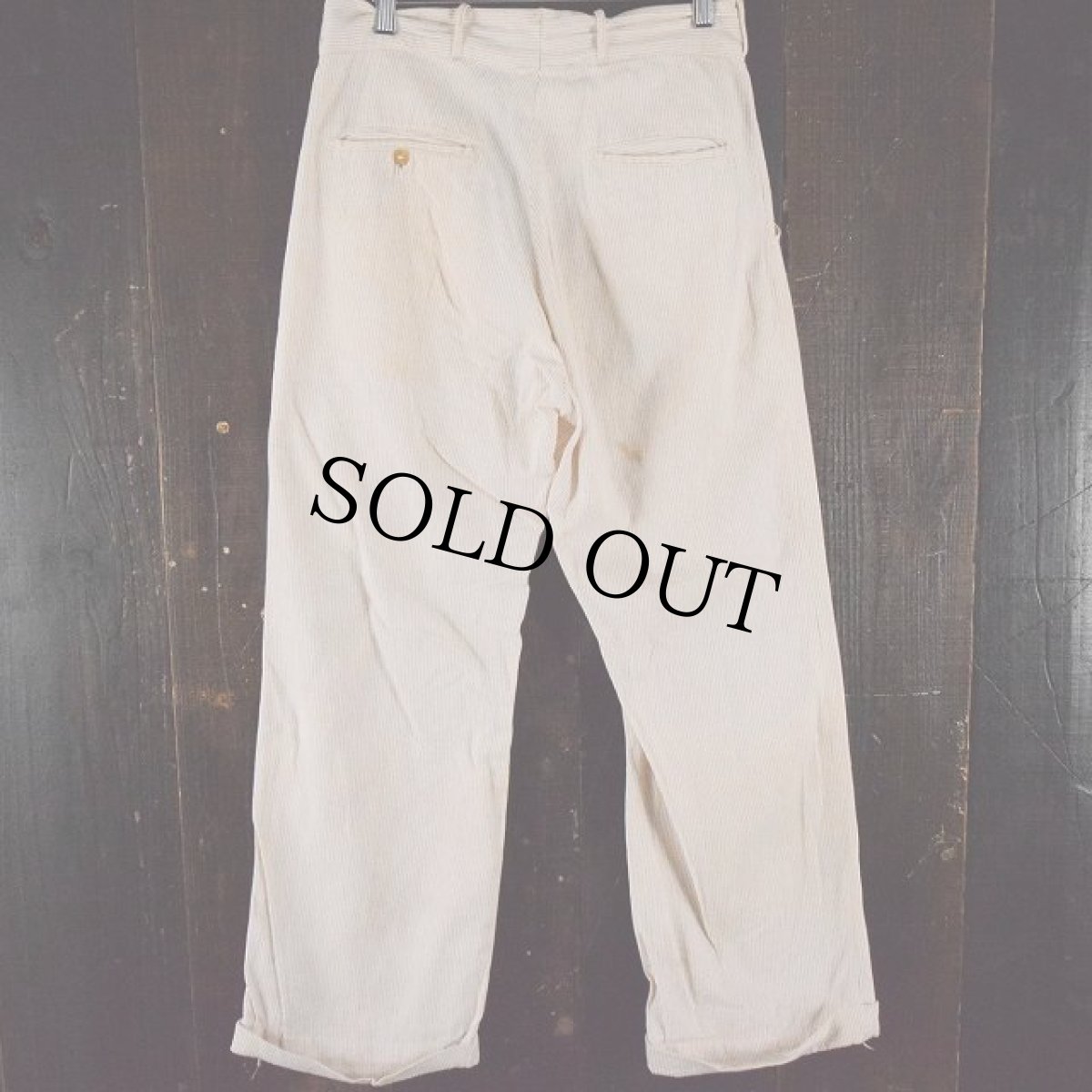 画像2: 1940's STIFEL ストライプ柄コットンツイルワークパンツ W31 (2)