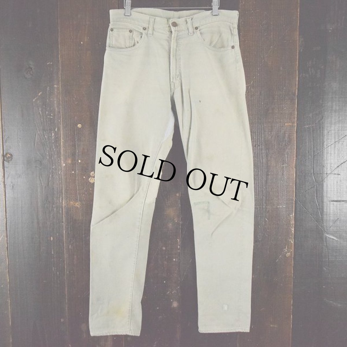 画像2: 1960's LEVI'S 911K BIGE テーパードピケパンツ W33 (2)