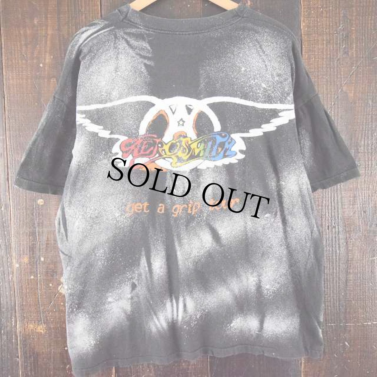 画像2: 90's AEROSMITH "get a grip tour" バンドツアー手刷りTシャツ M〜L位 (2)