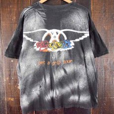 画像2: 90's AEROSMITH "get a grip tour" バンドツアー手刷りTシャツ M〜L位 (2)