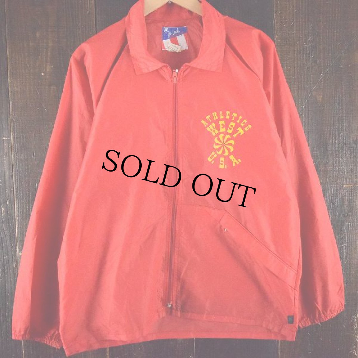 画像2: 70's NIKE "ATHLETICS WEST U.S.A." 風車ロゴプリントナイロンジャケット (2)