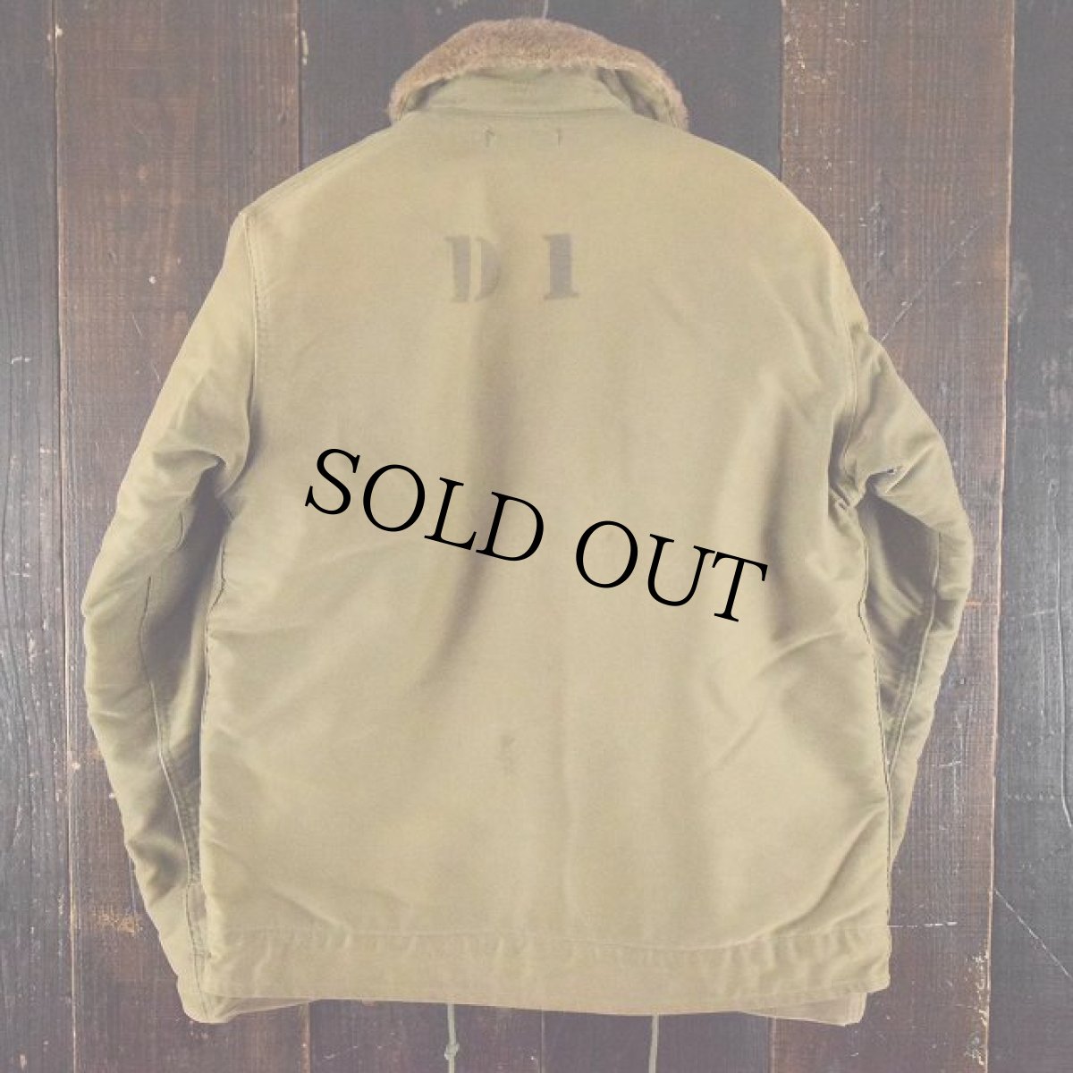 画像2: 40's USN N-1"D1" ステンシル入り デッキジャケット 38 (2)