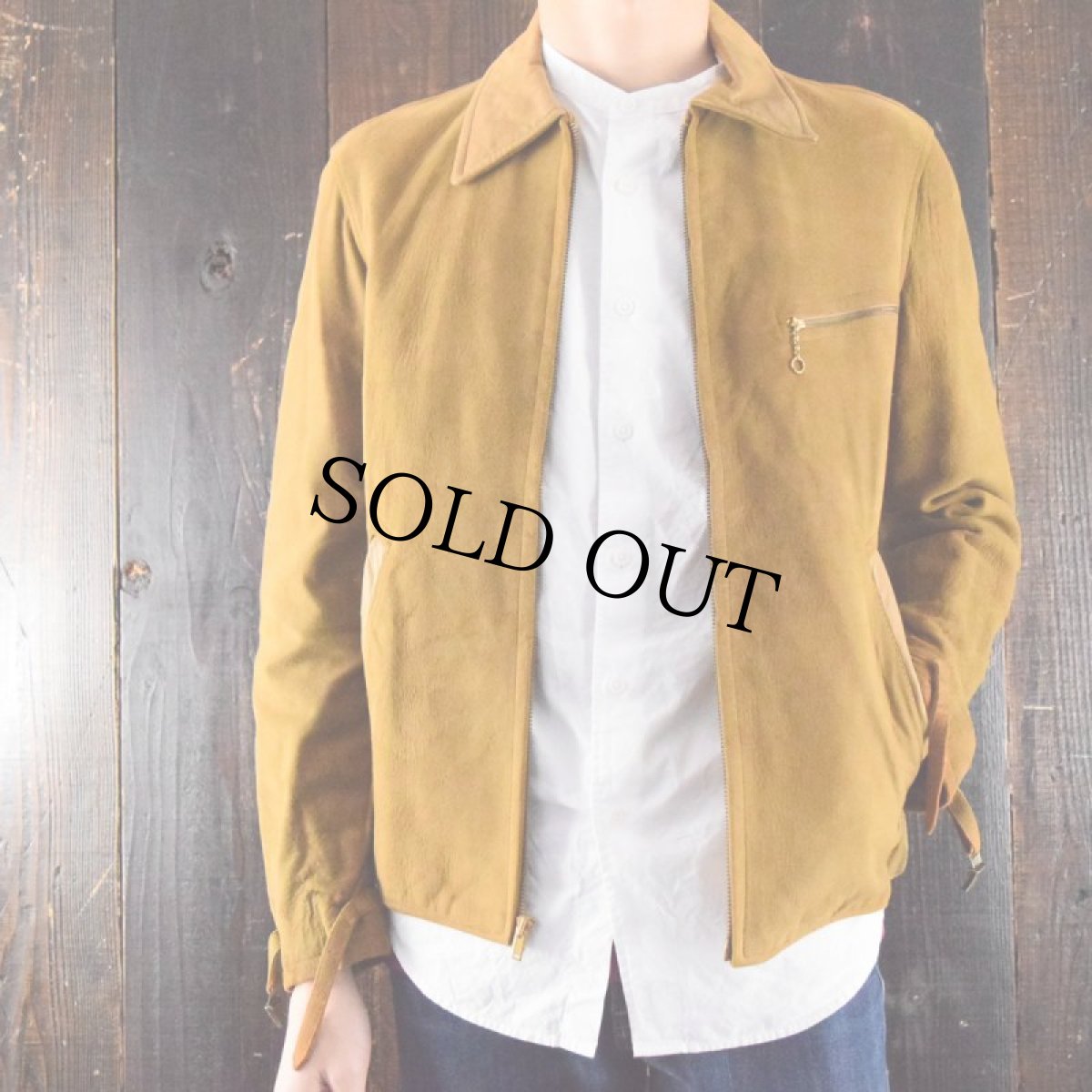 画像5: 1940's ヌバック×スムースレザー切り替え ツートーンレザージャケット (5)