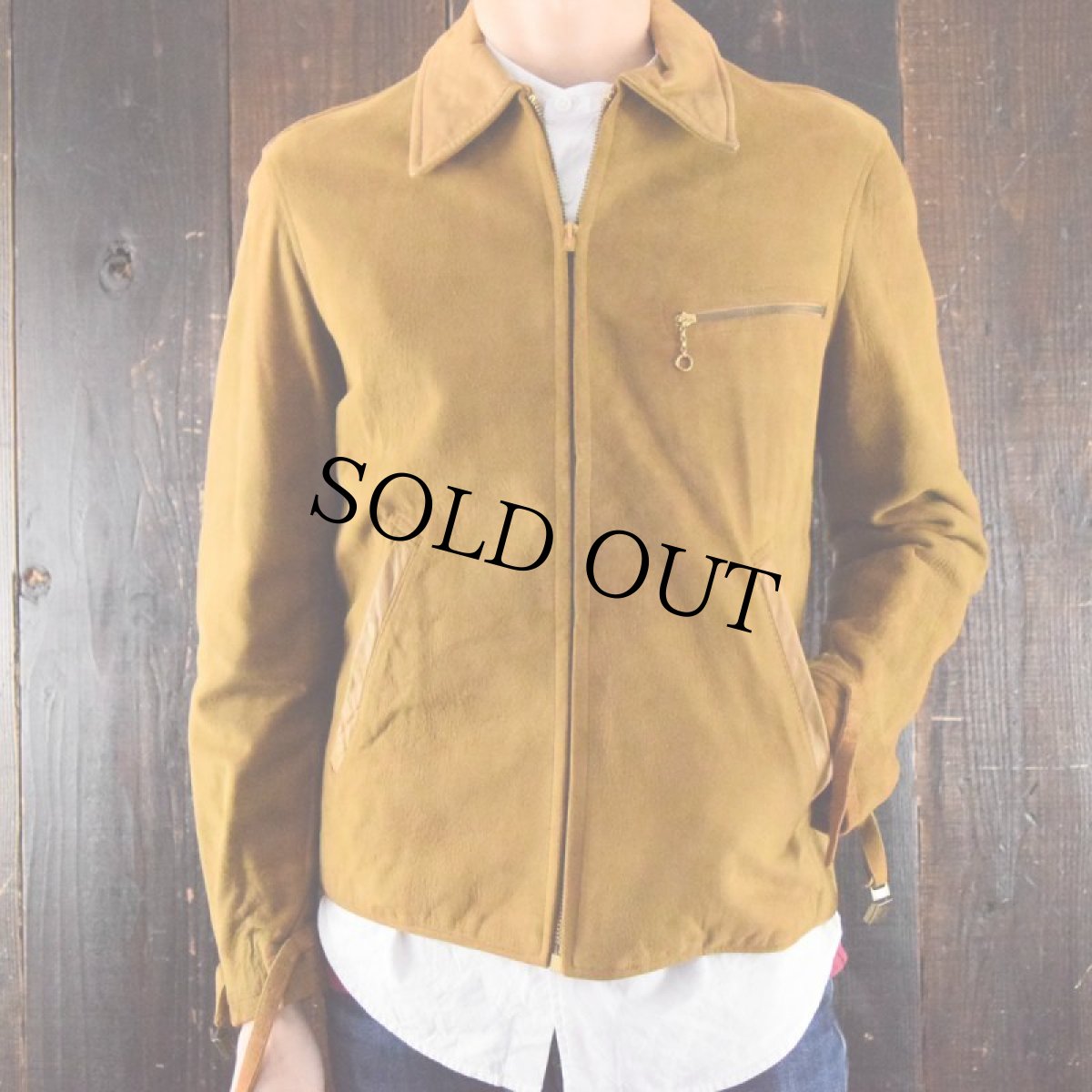 画像6: 1940's ヌバック×スムースレザー切り替え ツートーンレザージャケット (6)