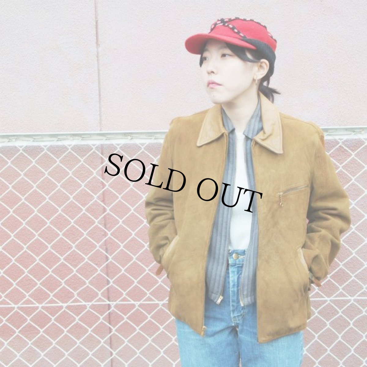 画像3: 1940's ヌバック×スムースレザー切り替え ツートーンレザージャケット (3)