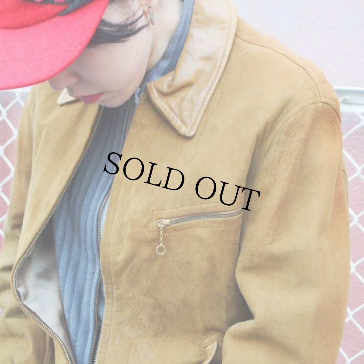 画像2: 1940's ヌバック×スムースレザー切り替え ツートーンレザージャケット (2)