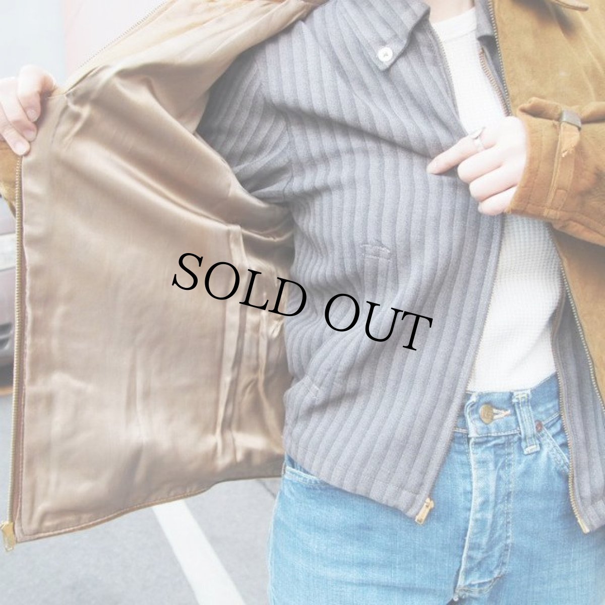 画像4: 1940's ヌバック×スムースレザー切り替え ツートーンレザージャケット (4)