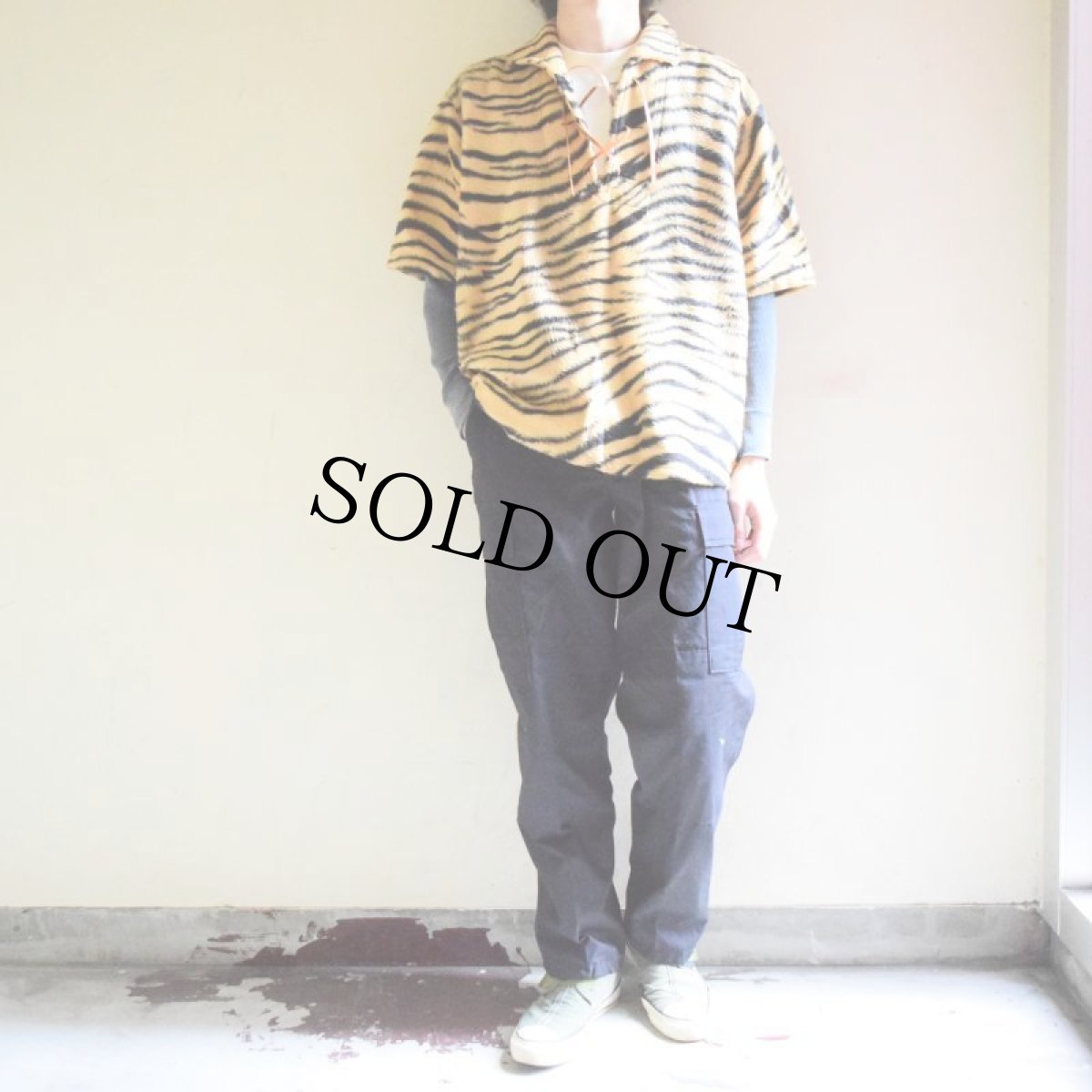 画像3: 60's SKM PENGUIN トラ柄プルオーバーフェイクファージャケット (3)