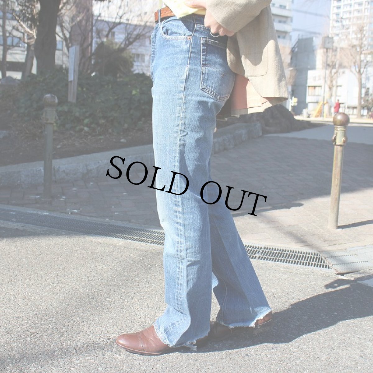 画像4: 70's Levi's 517 single フレアデニムパンツ W29 (4)